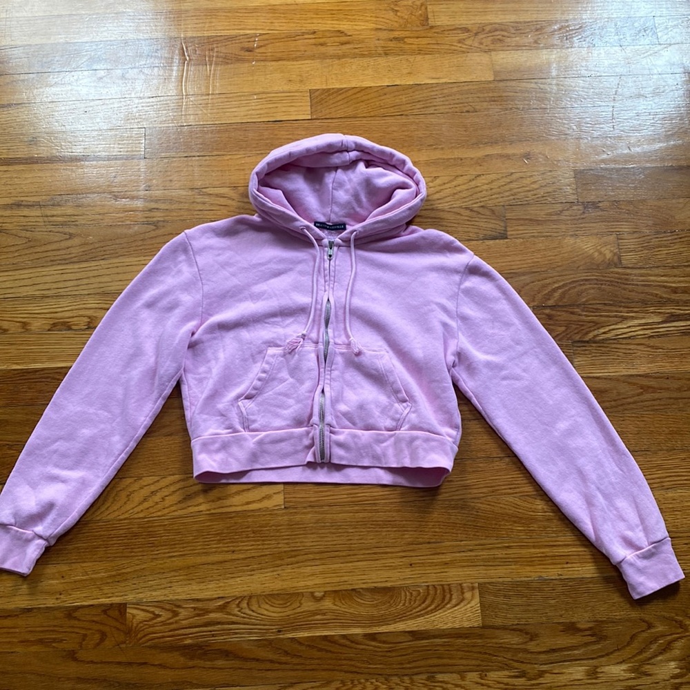 Brandy Melville cropped zip up